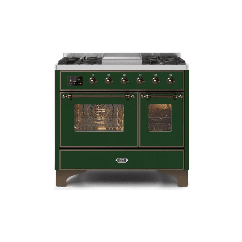 ILVE 40 Inch Majestic II Series Natural Gas/ Propane Gas Burner and Electric Oven with 6 Sealed Burners (UMD10FDNS3)