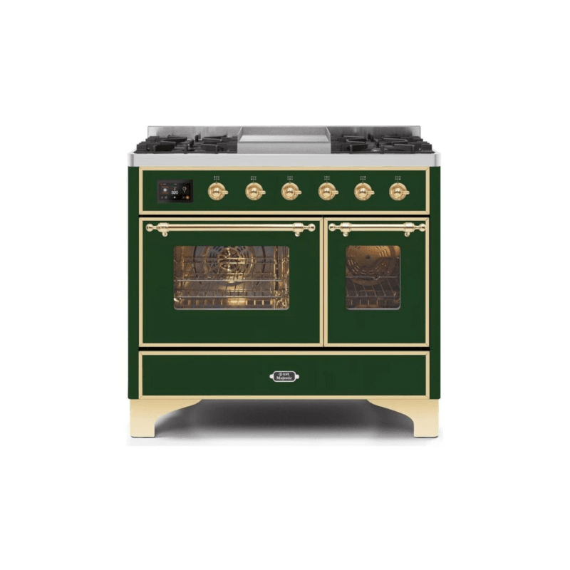 ILVE 40 Inch Majestic II Series Natural Gas/ Propane Gas Burner and Electric Oven with 6 Sealed Burners (UMD10FDNS3)