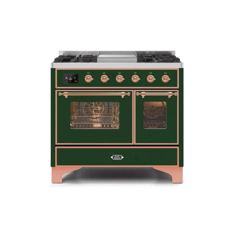 ILVE 40 Inch Majestic II Series Natural Gas/ Propane Gas Burner and Electric Oven with 6 Sealed Burners (UMD10FDNS3)