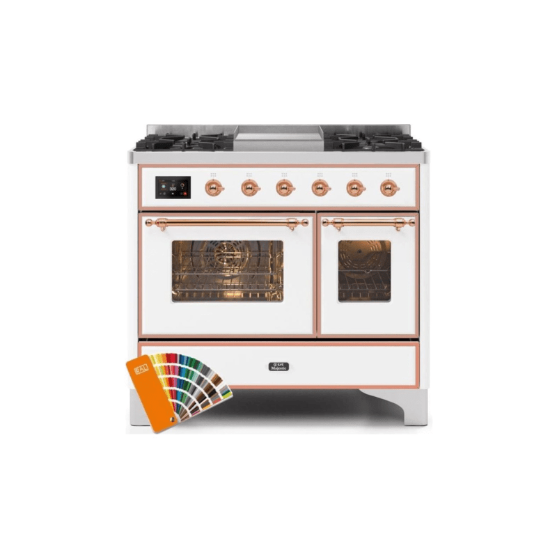 ILVE 40 Inch Majestic II Series Natural Gas/ Propane Gas Burner and Electric Oven with 6 Sealed Burners (UMD10FDNS3)