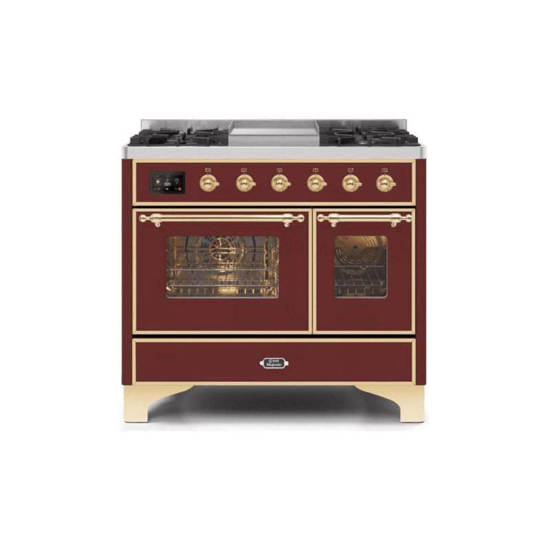 ILVE 40 Inch Majestic II Series Natural Gas/ Propane Gas Burner and Electric Oven with 6 Sealed Burners (UMD10FDNS3)