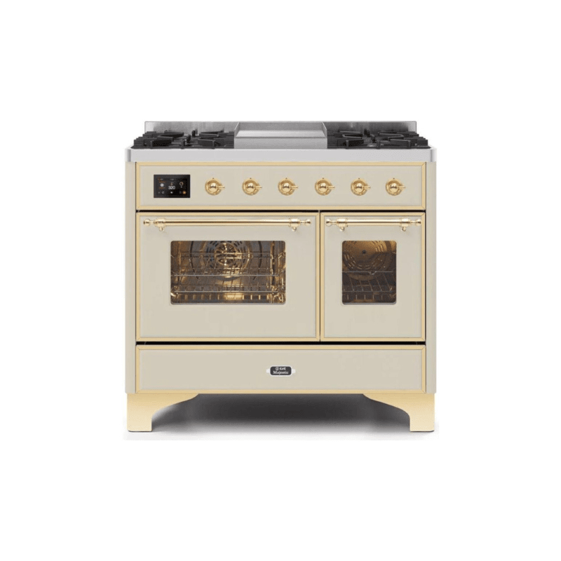 ILVE 40 Inch Majestic II Series Natural Gas/ Propane Gas Burner and Electric Oven with 6 Sealed Burners (UMD10FDNS3)