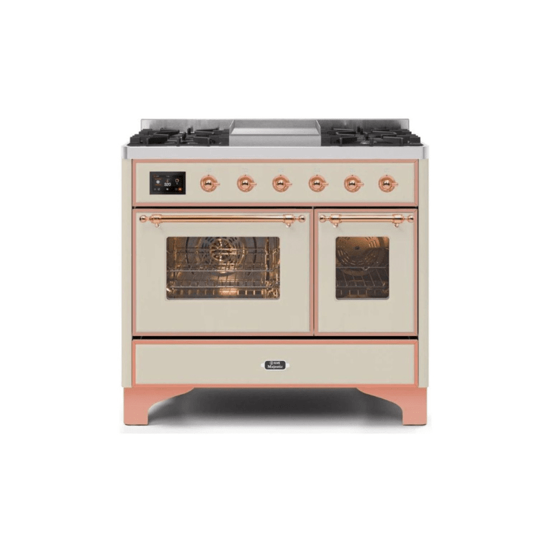 ILVE 40 Inch Majestic II Series Natural Gas/ Propane Gas Burner and Electric Oven with 6 Sealed Burners (UMD10FDNS3)
