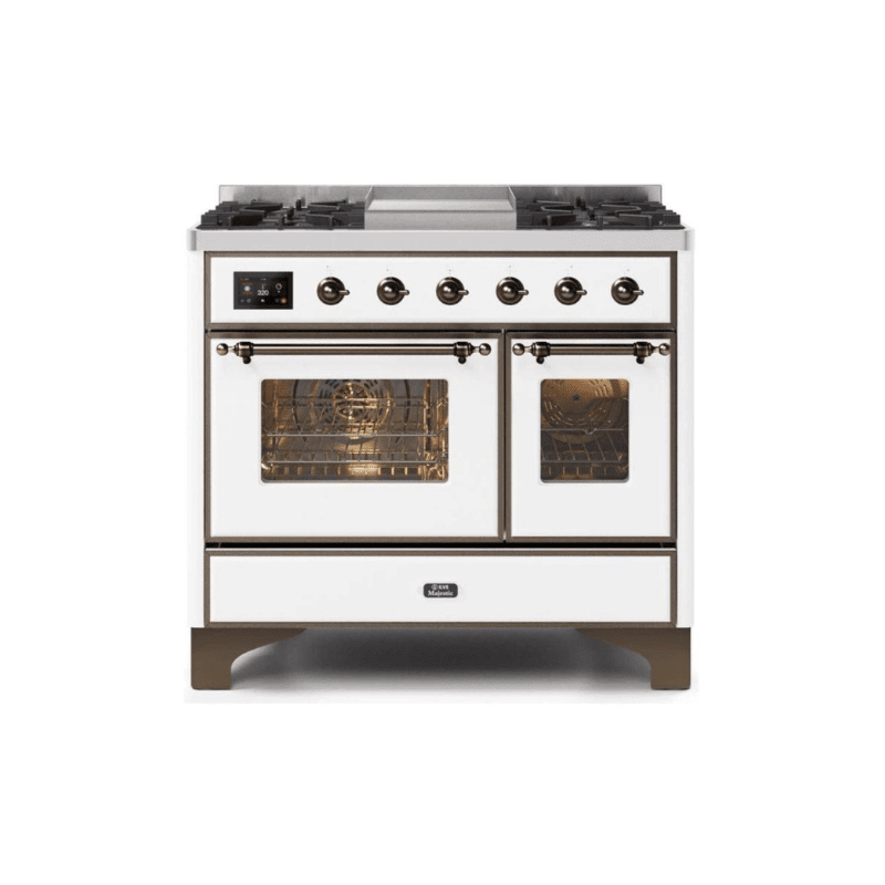 ILVE 40 Inch Majestic II Series Natural Gas/ Propane Gas Burner and Electric Oven with 6 Sealed Burners (UMD10FDNS3)