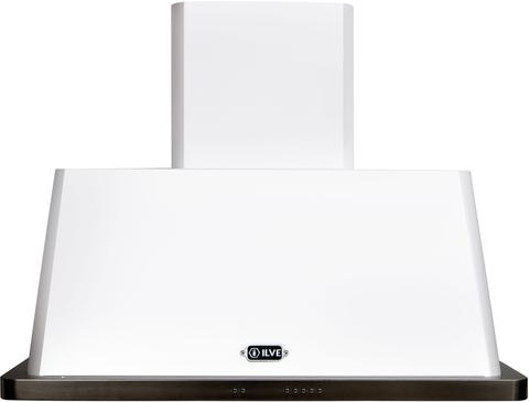 ILVE 40" Majestic Wall Mount Range Hood with 600 CFM Blower Antigrease Filter 2 Warming Lights Filter Light Indicator Autooff Function and 4 Fan Speeds (UAM100)
