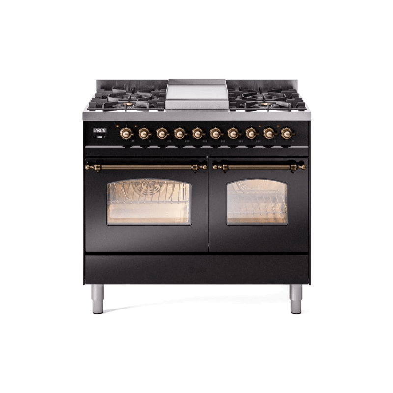 ILVE 40" Nostalgie II Series Freestanding Double Oven Dual Fuel Range