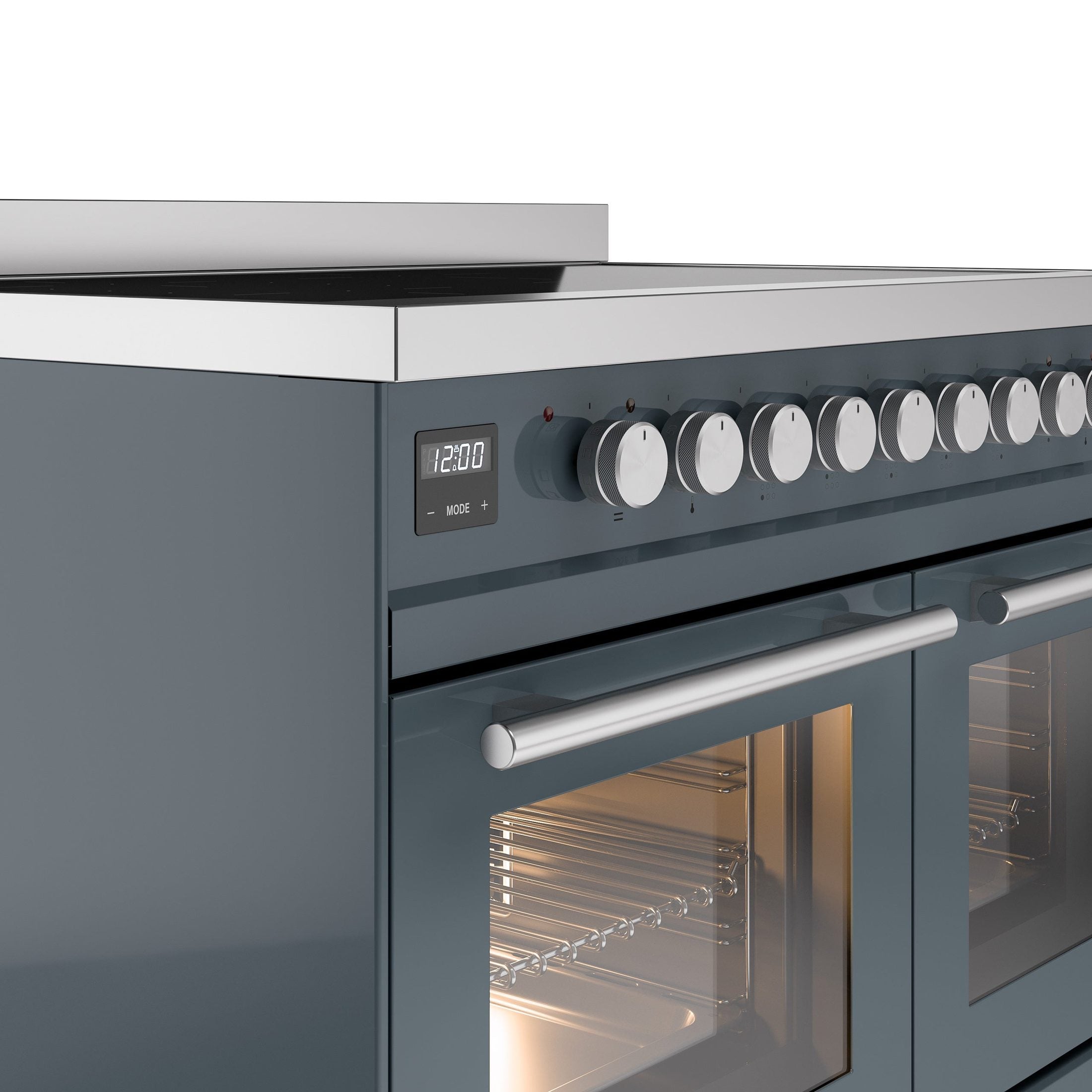 ILVE 40" Professional Plus II Series Freestanding Electric Double Oven Range with 5 Elements, Triple Glass Cool Door UPDI406WMP