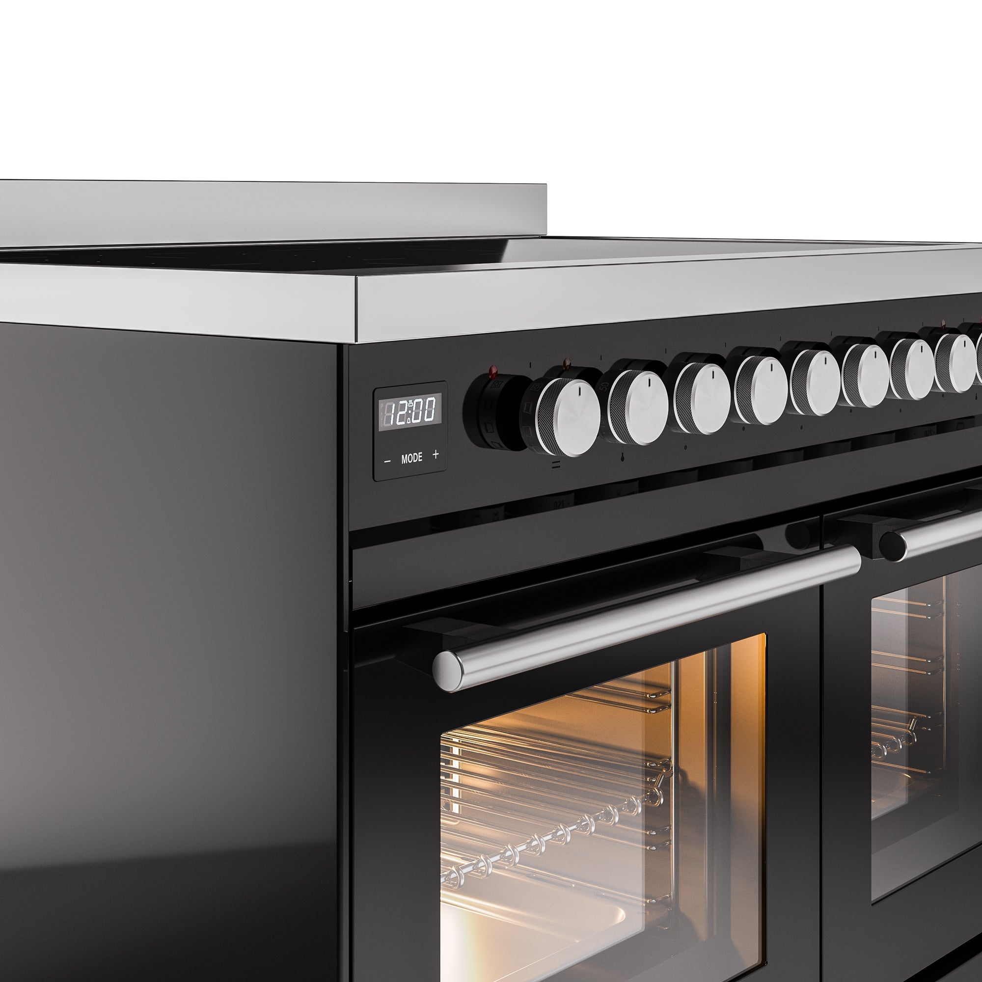 ILVE 40" Professional Plus II Series Freestanding Electric Double Oven Range with 5 Elements, Triple Glass Cool Door UPDI406WMP