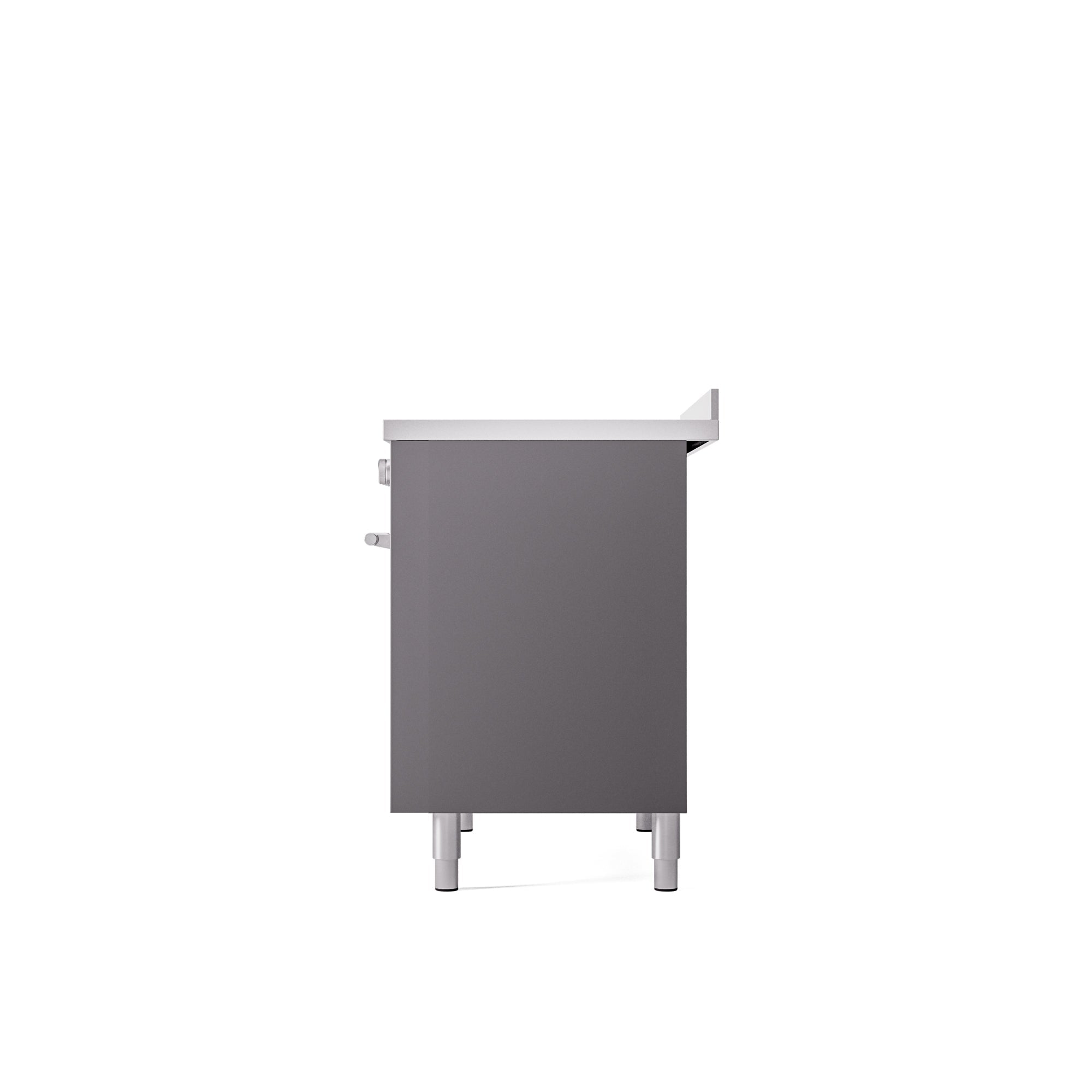 ILVE 40" Professional Plus II Series Freestanding Electric Double Oven Range with 5 Elements, Triple Glass Cool Door UPDI406WMP