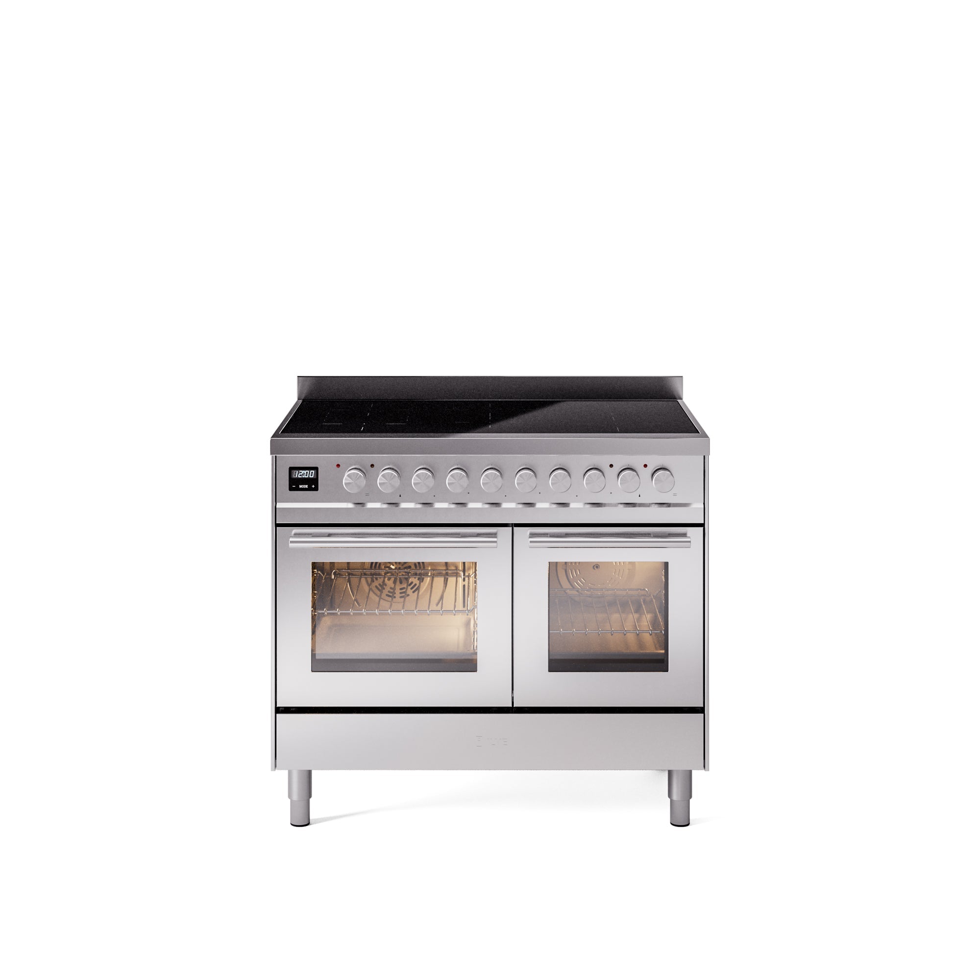 ILVE 40" Professional Plus II Series Freestanding Electric Double Oven Range with 5 Elements, Triple Glass Cool Door UPDI406WMP