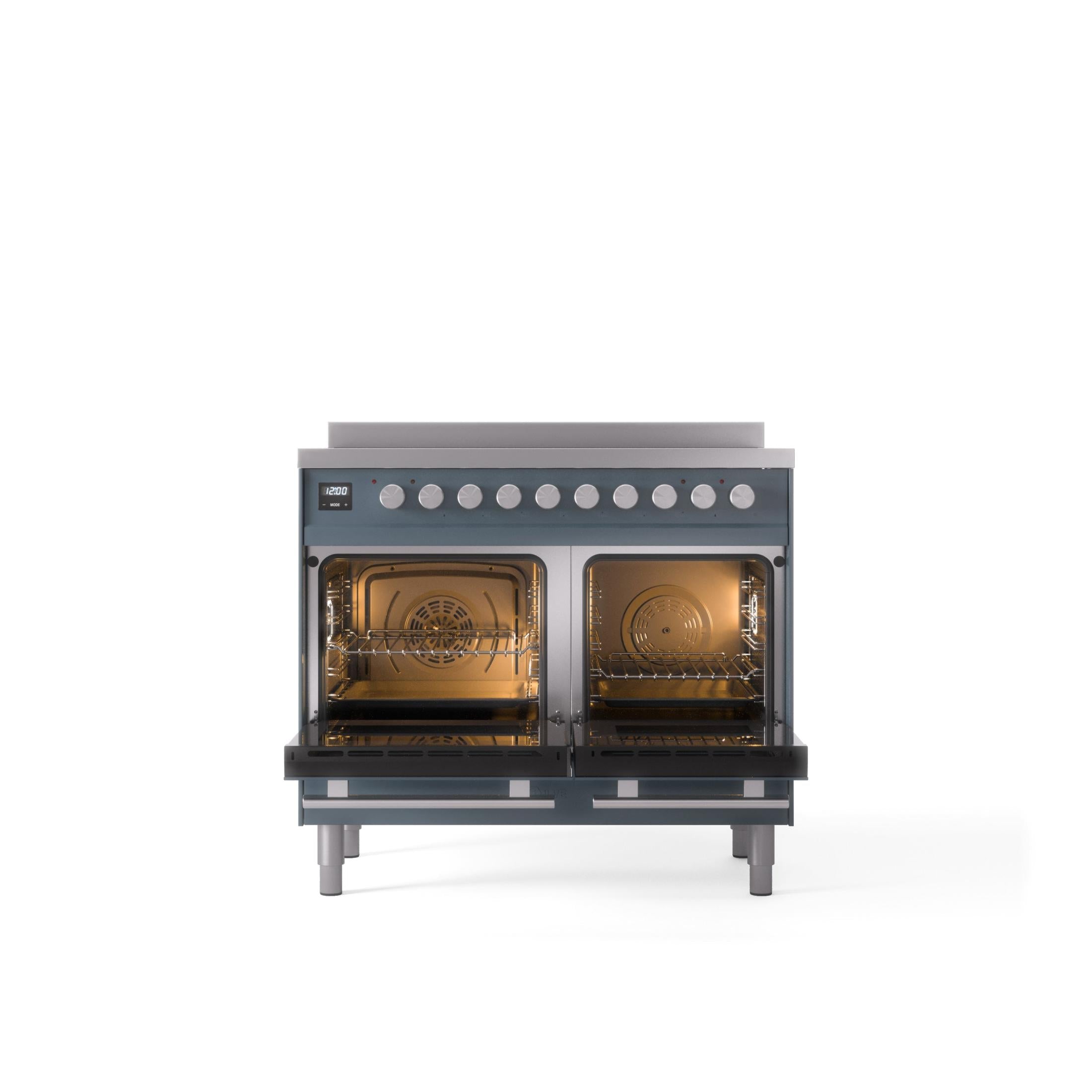 ILVE 40" Professional Plus II Series Freestanding Electric Double Oven Range with 5 Elements, Triple Glass Cool Door UPDI406WMP