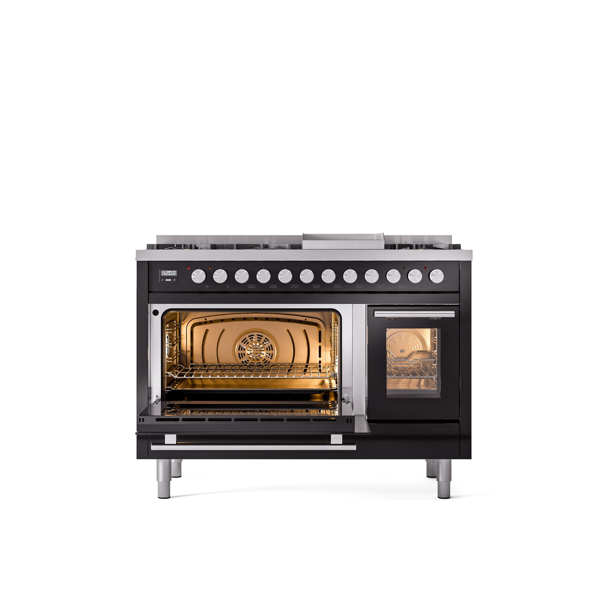 ILVE 48Inch Professional Plus II Freestanding Dual Fuel Range with 8 Sealed Burner UP48FWMP