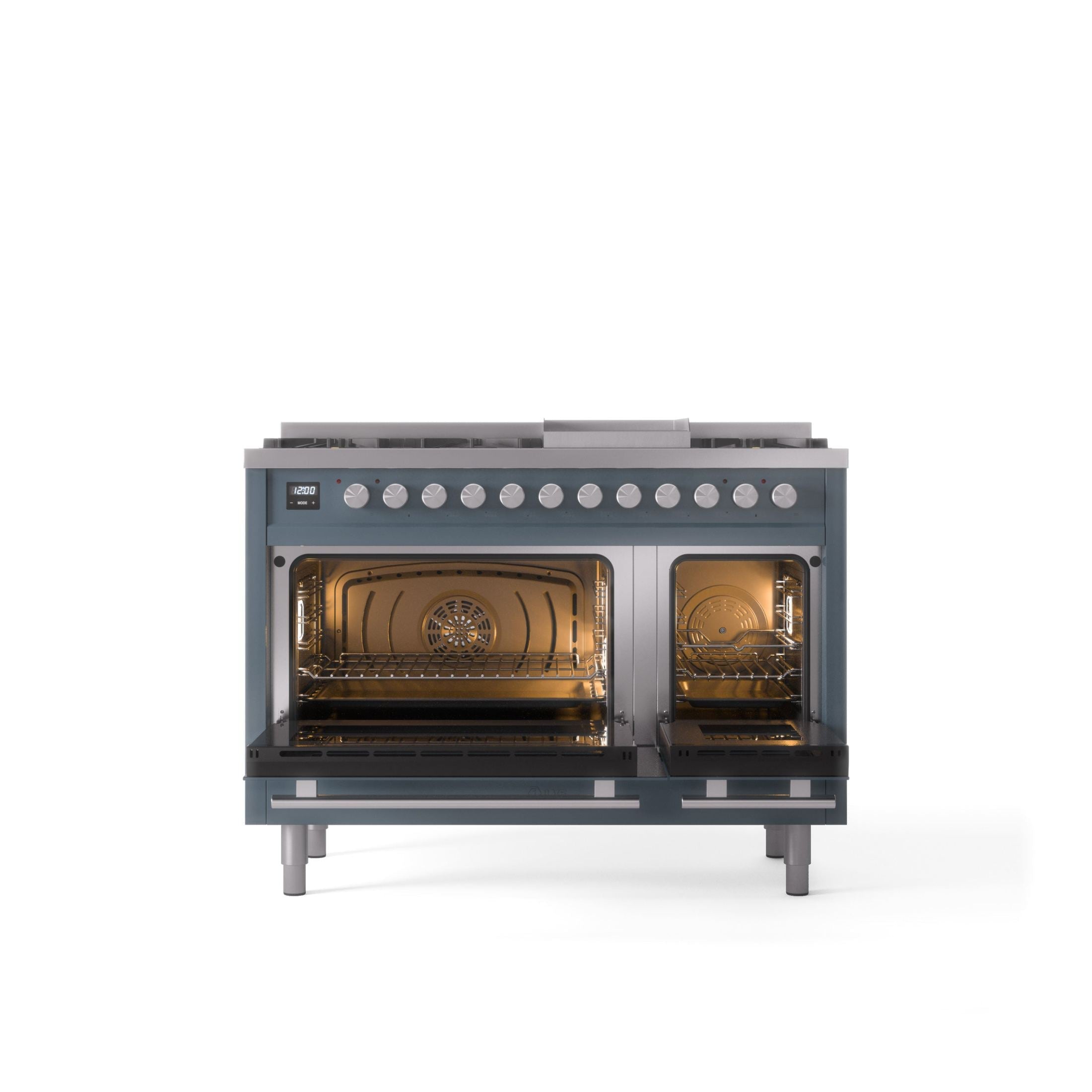 ILVE 48Inch Professional Plus II Freestanding Dual Fuel Range with 8 Sealed Burner UP48FWMP