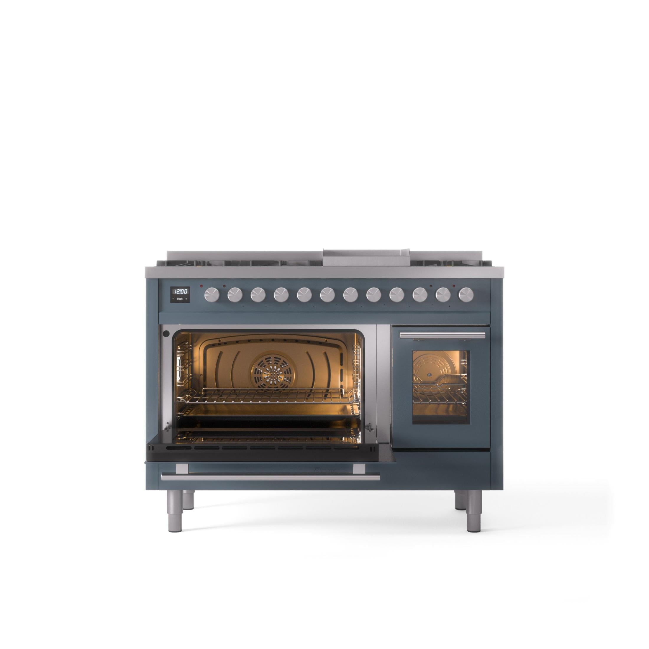 ILVE 48Inch Professional Plus II Freestanding Dual Fuel Range with 8 Sealed Burner UP48FWMP