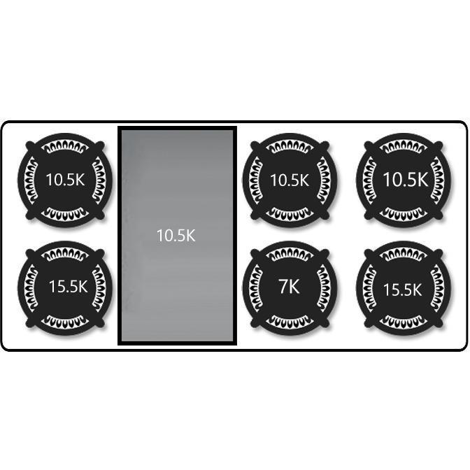 ILVE 48 Inch Stainless Steel Natural Gas/Propane Cooktop UHP1265FDI/UHP1265FDILP