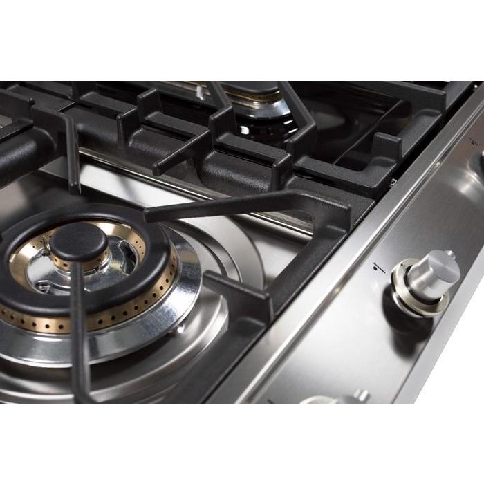 ILVE 48 Inch Stainless Steel Natural Gas/Propane Cooktop UHP1265FDI/UHP1265FDILP
