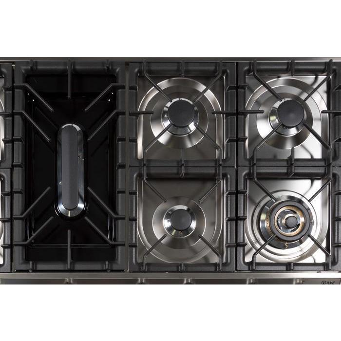 ILVE 48 Inch Stainless Steel Natural Gas/Propane Cooktop UHP1265FDI/UHP1265FDILP