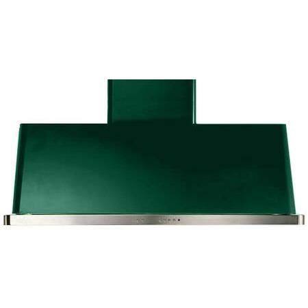 ILVE 48" Majestic Wall Mount Range Hood with 600 CFM Blower Antigrease Filter 2 Warming Lights Filter Light Indicator Autooff Function and 4 Fan Speeds (UAM120)