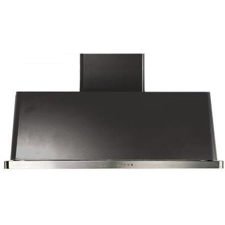 ILVE 48" Majestic Wall Mount Range Hood with 600 CFM Blower Antigrease Filter 2 Warming Lights Filter Light Indicator Autooff Function and 4 Fan Speeds (UAM120)