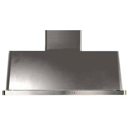 ILVE 48" Majestic Wall Mount Range Hood with 600 CFM Blower Antigrease Filter 2 Warming Lights Filter Light Indicator Autooff Function and 4 Fan Speeds (UAM120)