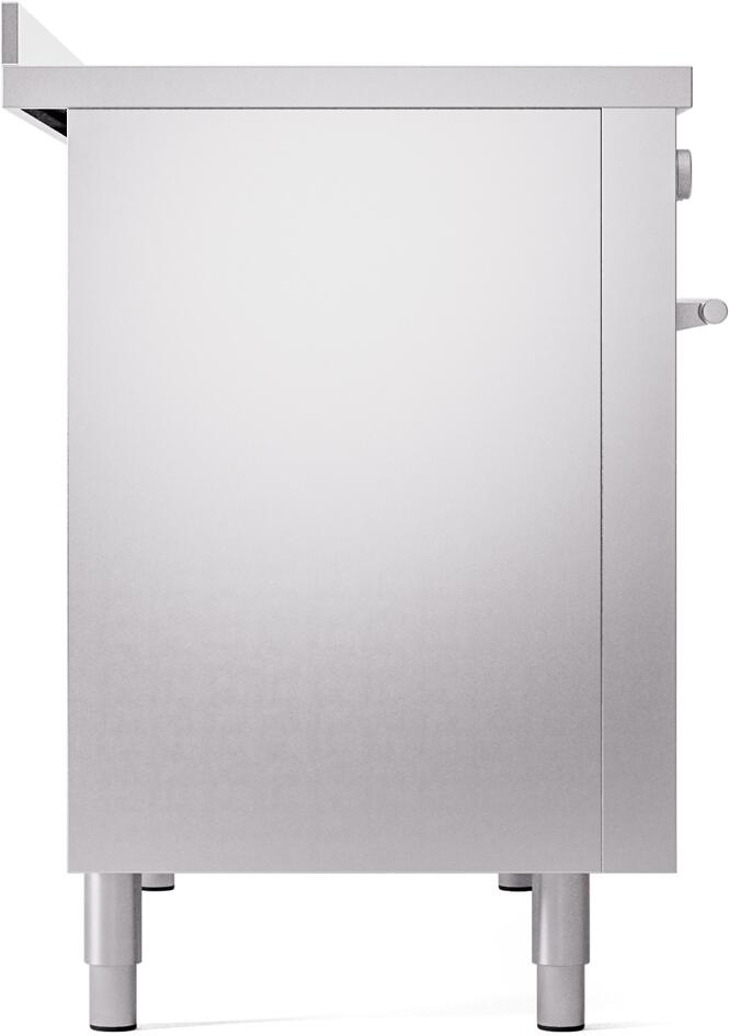 ILVE 48" Professional Plus II Series Freestanding Electric Double Oven Range with 8 Elements, Triple Glass Cool Door, Convection Oven, TFT Oven Control Display and Child Lock UPI486WMP
