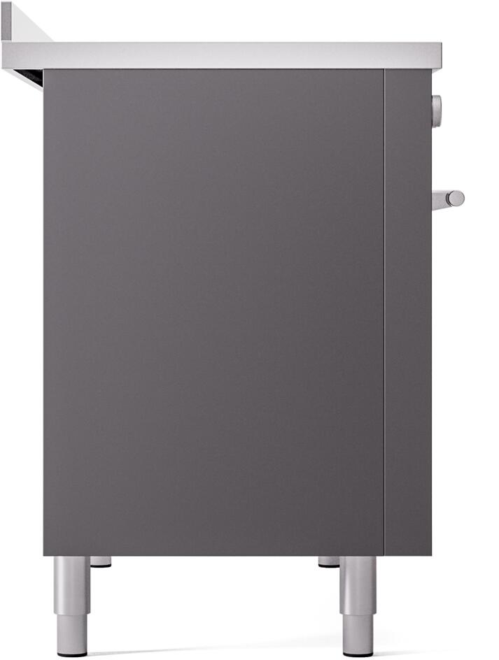 ILVE 48" Professional Plus II Series Freestanding Electric Double Oven Range with 8 Elements, Triple Glass Cool Door, Convection Oven, TFT Oven Control Display and Child Lock UPI486WMP