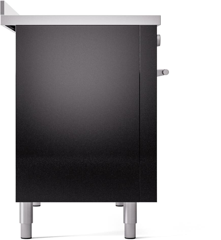 ILVE 48" Professional Plus II Series Freestanding Electric Double Oven Range with 8 Elements, Triple Glass Cool Door, Convection Oven, TFT Oven Control Display and Child Lock UPI486WMP