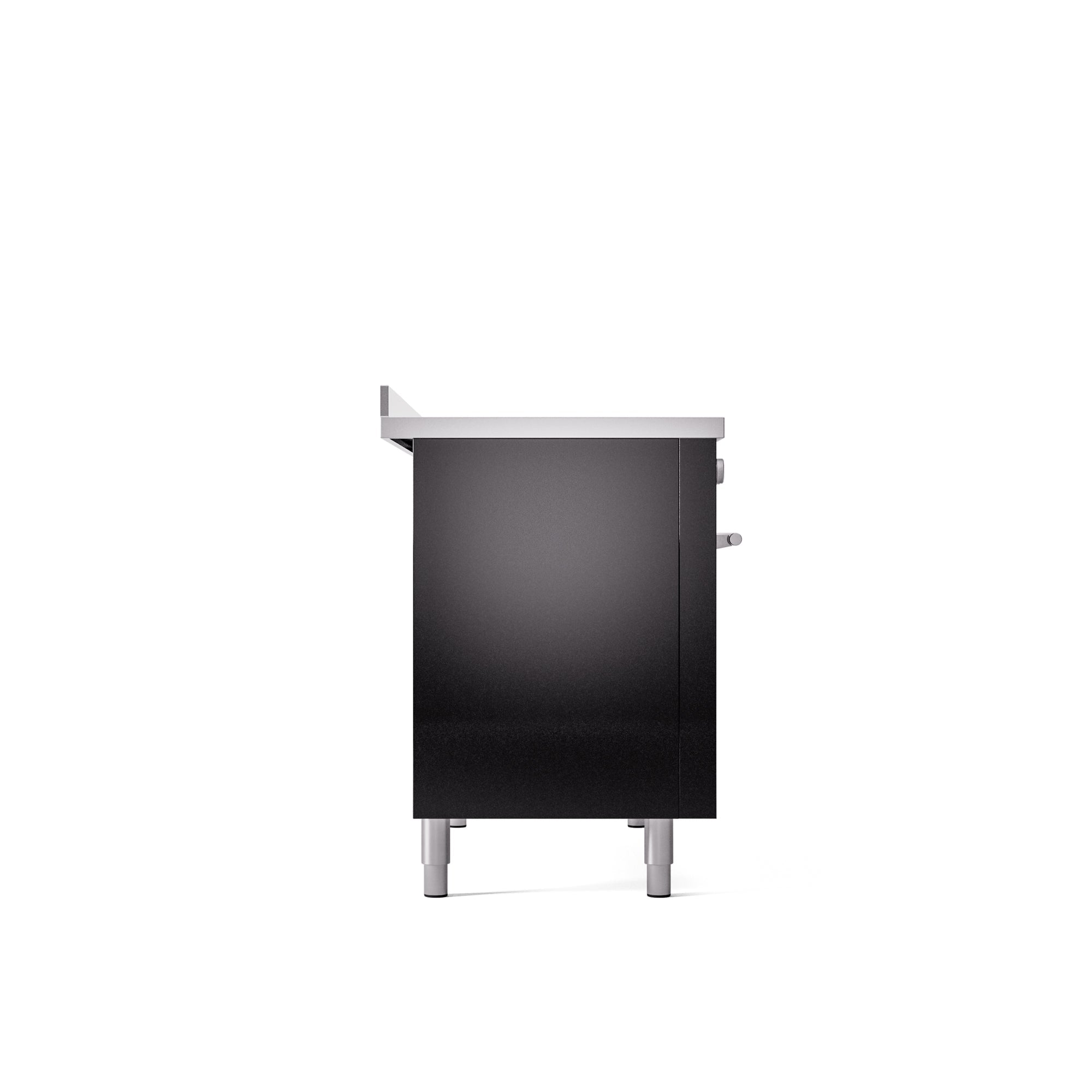 ILVE 48" Professional Plus II Series Freestanding Electric Double Oven Range with 8 Elements, Triple Glass Cool Door, Convection Oven, TFT Oven Control Display and Child Lock UPI486WMP
