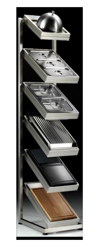 ILVE Accessory Pack and Display Stand with BainMarie, Steam Cooker, Steak Pans, Chopping Board, BBQ Grill, and Griddle Dome EOPT0001