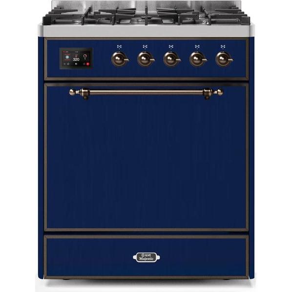 ILVE Majestic II Series 30 Inch Dual Fuel Freestanding Range Gas/Propane (UM30DQNE3)