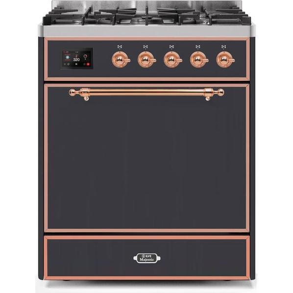 ILVE Majestic II Series 30 Inch Dual Fuel Freestanding Range Gas/Propane (UM30DQNE3)