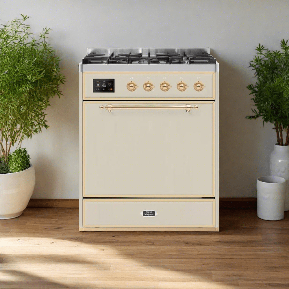 ILVE Majestic II Series 30 Inch Dual Fuel Freestanding Range Gas/Propane (UM30DQNE3)