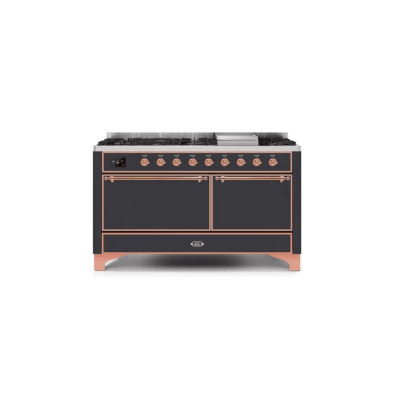 ILVE Majestic II Series 60 Inch Dual Fuel Freestanding Range Gas/Propane (UM15FDQNS3)