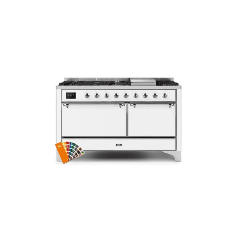 ILVE Majestic II Series 60 Inch Dual Fuel Freestanding Range Gas/Propane (UM15FDQNS3)