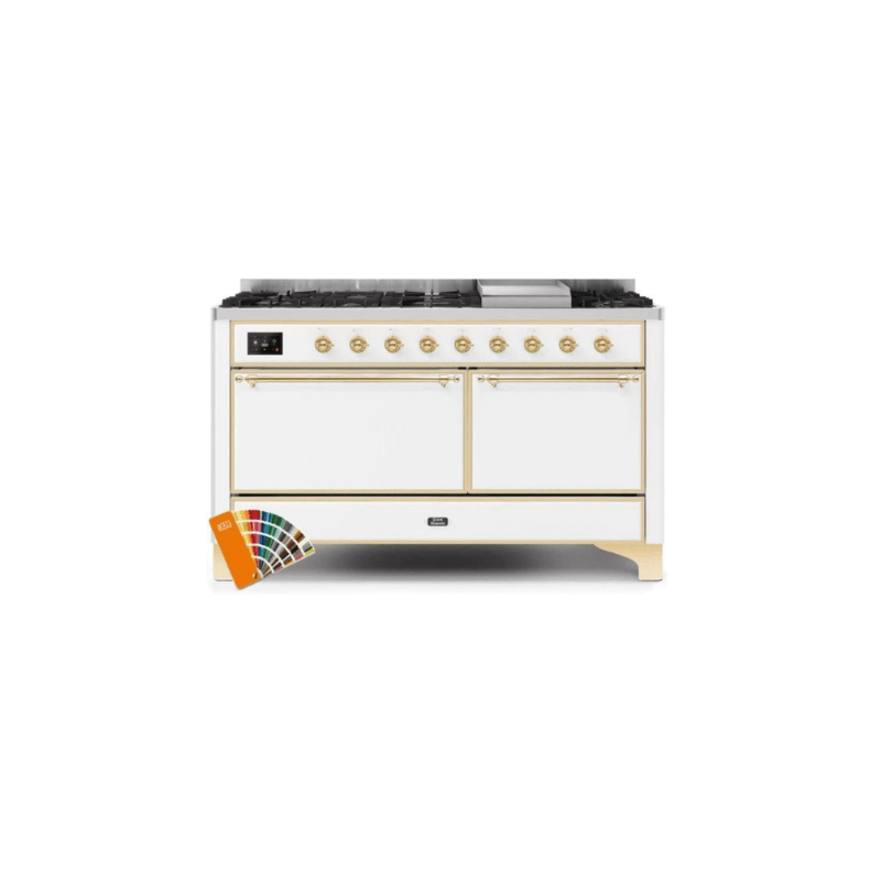 ILVE Majestic II Series 60 Inch Dual Fuel Freestanding Range Gas/Propane (UM15FDQNS3)