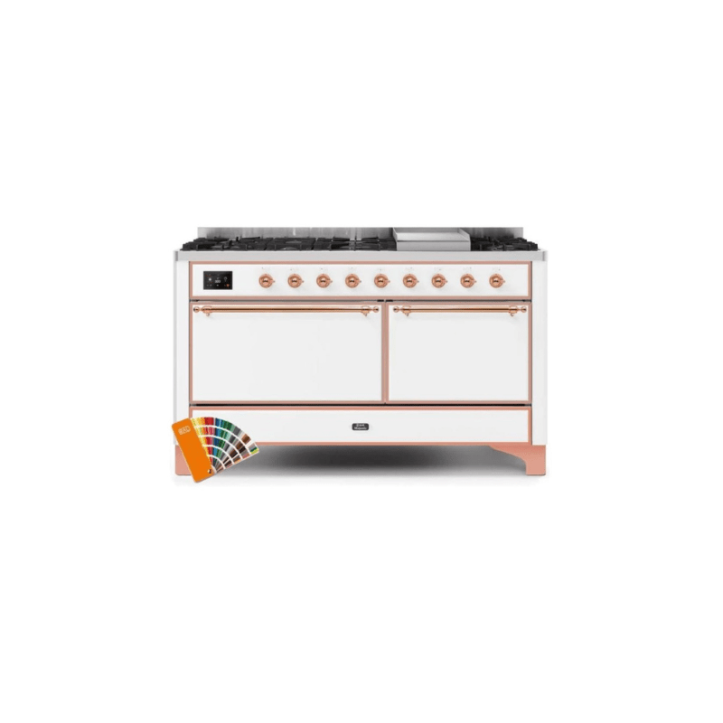 ILVE Majestic II Series 60 Inch Dual Fuel Freestanding Range Gas/Propane (UM15FDQNS3)