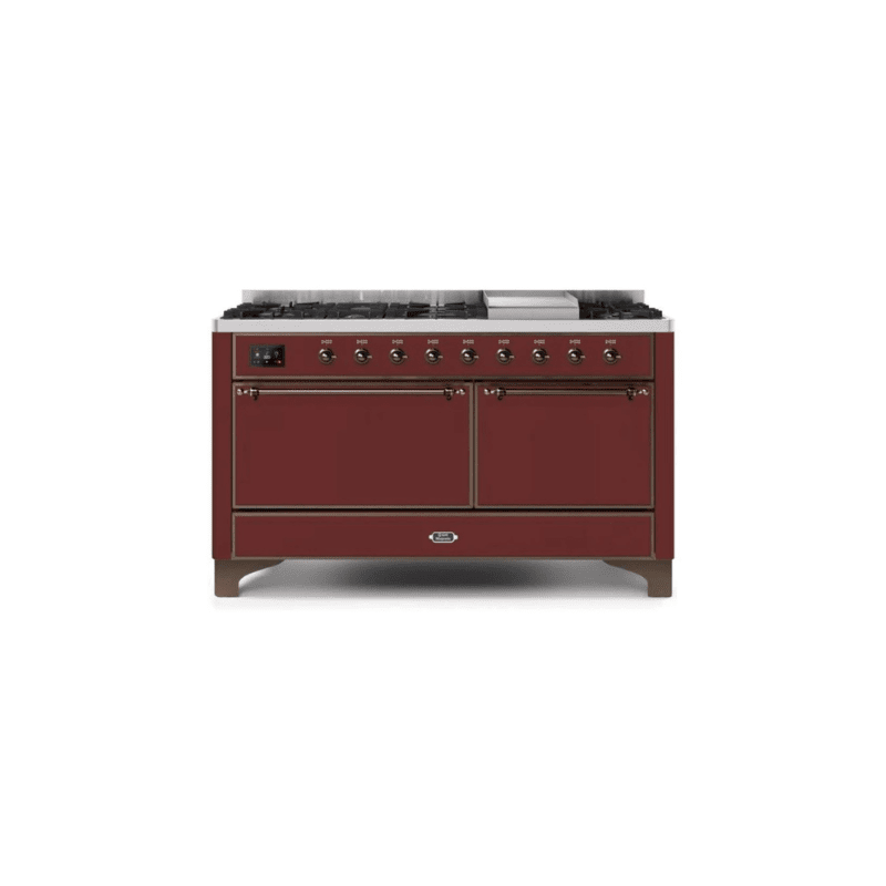 ILVE Majestic II Series 60 Inch Dual Fuel Freestanding Range Gas/Propane (UM15FDQNS3)