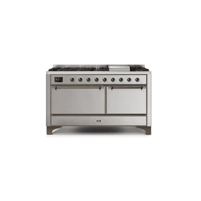 ILVE Majestic II Series 60 Inch Dual Fuel Freestanding Range Gas/Propane (UM15FDQNS3)