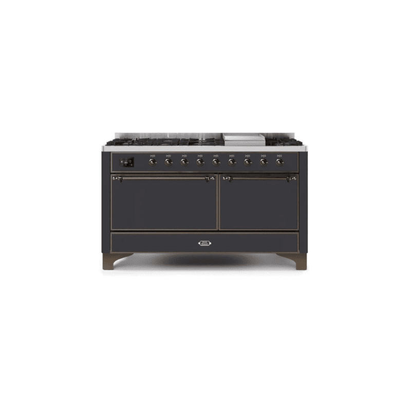 ILVE Majestic II Series 60 Inch Dual Fuel Freestanding Range Gas/Propane (UM15FDQNS3)