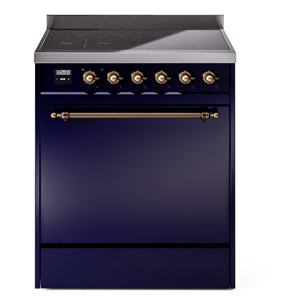 ILVE Nostalgie II 30" Electric Range with 4 Induction Elements Solid Door UPI304QNMP