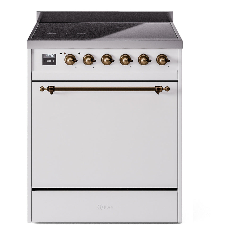 ILVE Nostalgie II 30" Electric Range with 4 Induction Elements Solid Door UPI304QNMP