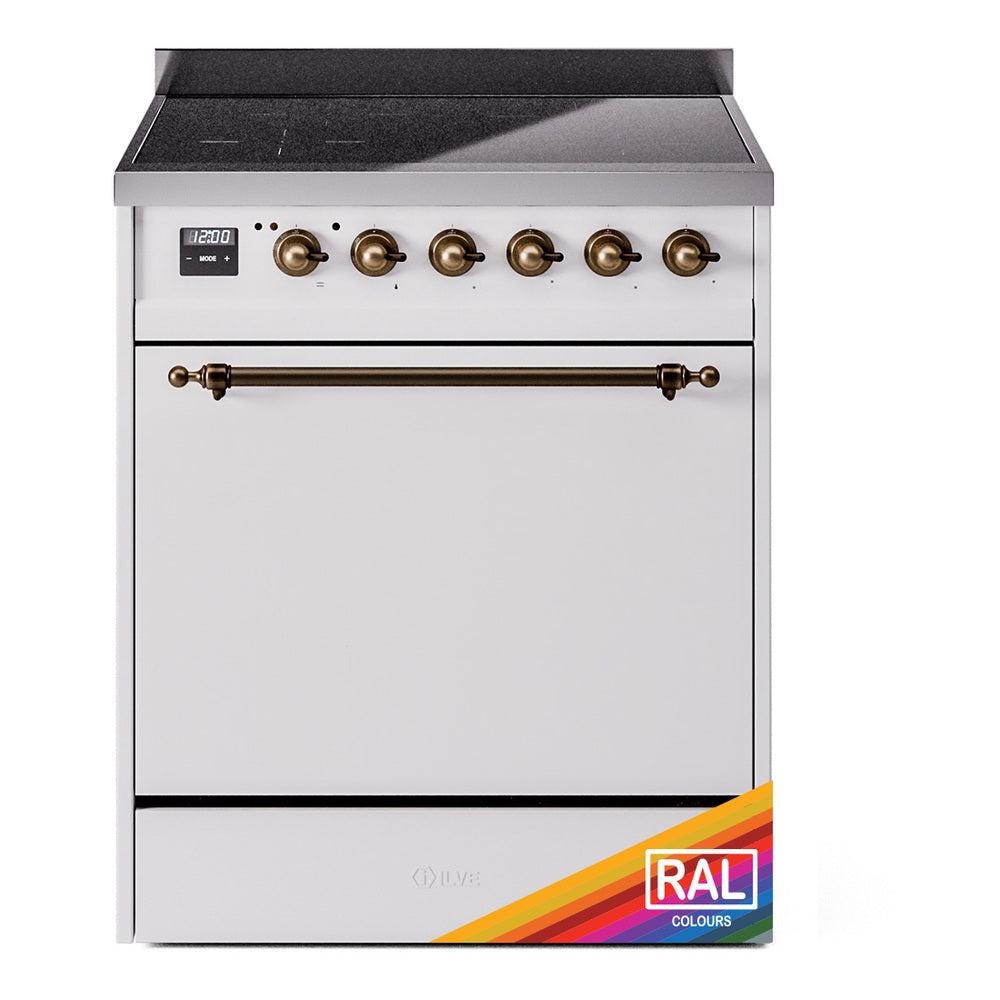 ILVE Nostalgie II 30" Electric Range with 4 Induction Elements Solid Door UPI304QNMP