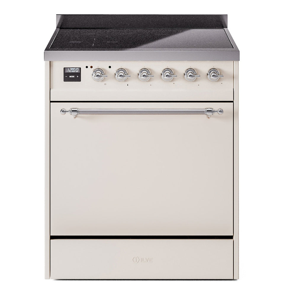 ILVE Nostalgie II 30" Electric Range with 4 Induction Elements Solid Door UPI304QNMP