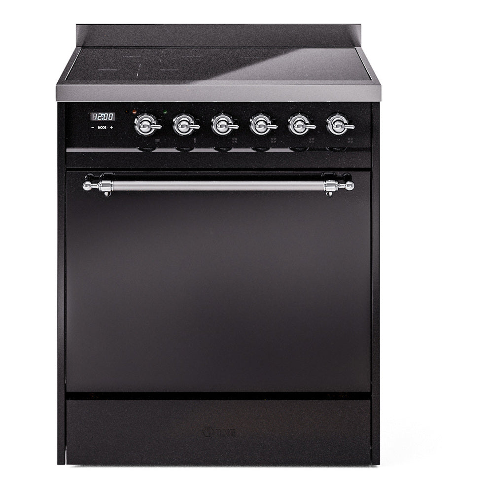 ILVE Nostalgie II 30" Electric Range with 4 Induction Elements Solid Door UPI304QNMP