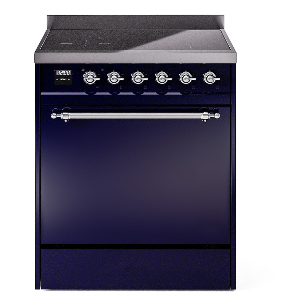ILVE Nostalgie II 30" Electric Range with 4 Induction Elements Solid Door UPI304QNMP