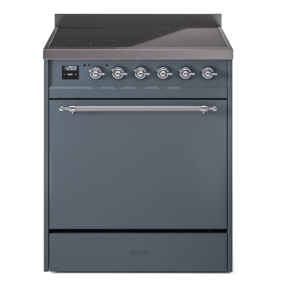 ILVE Nostalgie II 30" Electric Range with 4 Induction Elements Solid Door UPI304QNMP