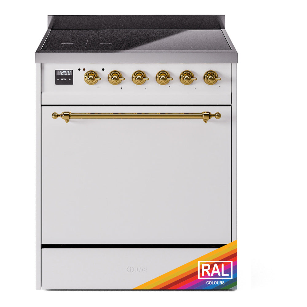 ILVE Nostalgie II 30" Electric Range with 4 Induction Elements Solid Door UPI304QNMP