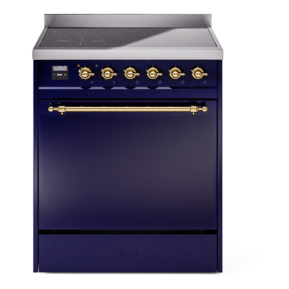 ILVE Nostalgie II 30" Electric Range with 4 Induction Elements Solid Door UPI304QNMP