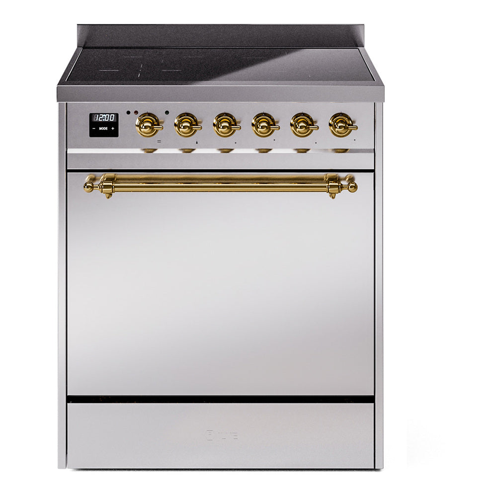ILVE Nostalgie II 30" Electric Range with 4 Induction Elements Solid Door UPI304QNMP