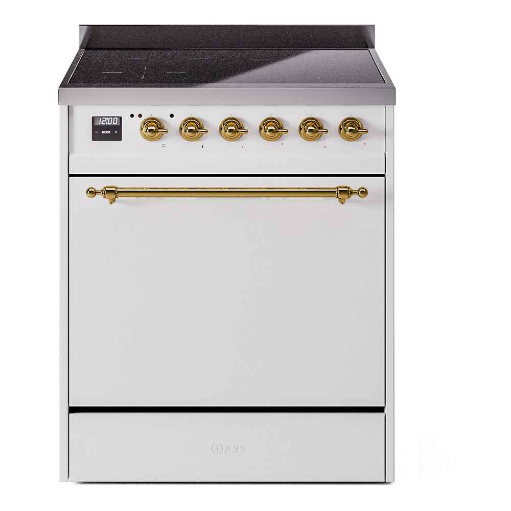 ILVE Nostalgie II 30" Electric Range with 4 Induction Elements Solid Door UPI304QNMP